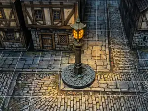 DnD Street Lamp Post miniature