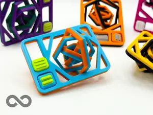 Hexagon Gyro Card Fidget - Print in Place