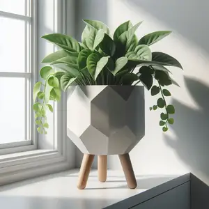 Geometric Octagonal Planter with legs