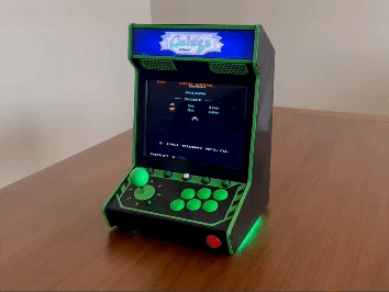 Printed mini arcade machine