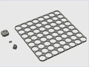 8x8 MU Multiboard, 12.5 Pillars, Dual Clip w/ Tool