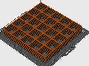 Gridfinity 5x5 Superlight Base Stacked 8 Levels