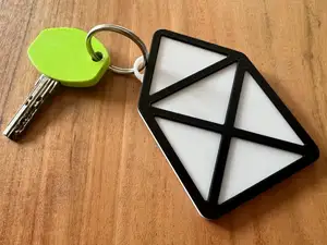 Home key keychain house logo lock front door key