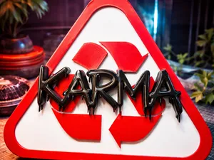 KARMA sign – Cause & Effect Street Art Wall Decor