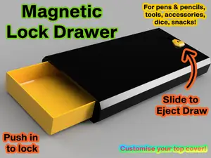Magnetic Lock Drawer Pencil Case - School and Work