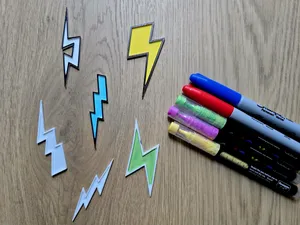 Lightning Bolt DIY Coloring NO AMS