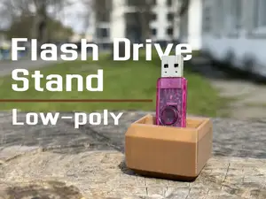 Flash Drive Stand: Low-poly