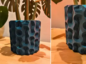 Wallplanter mit abgestuftem Retro Muster