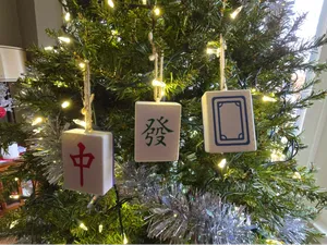 Mahjong Tiles Christmas Ornaments