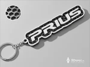 Toyota Prius logo honeycomb keychain
