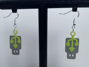 USB Earrings – Quick Print, Plug Into Style No AMS