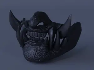 Reptile skin demon oni mask