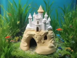 小鱼躲避城堡 鱼缸造景