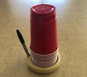 Party Cup Holder With Sharpie