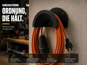 Kabelhalterung Wand | Wall Mounted Cable Holder
