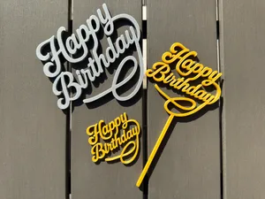 Happy Birthday Schrift Tischdeko und Kuchendeko