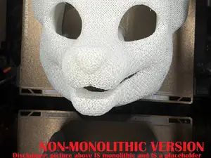 24" Headround Fox TPU Fursuit Headbase seperated