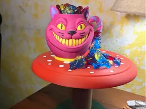 Cheshire Cat Mug & Mushroom Stand