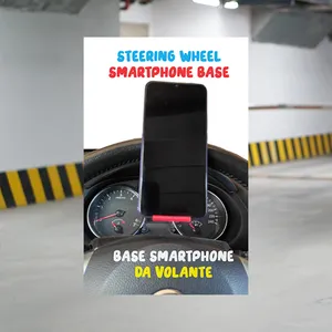 Steering wheel smartphone base