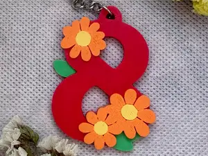 8 March Keychain