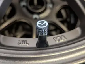 Tire Valve Cap with Mazda Emblem