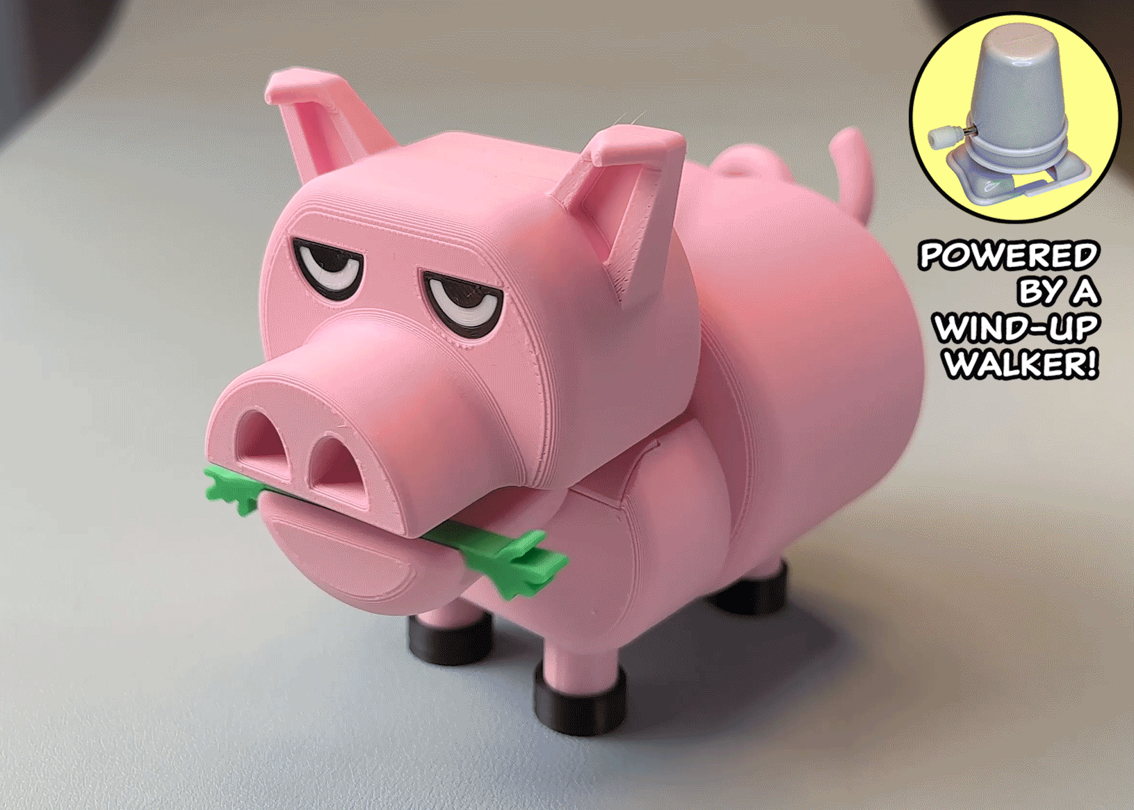 Wind-Up Chewing Pig
