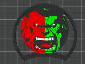Red/Green Hulk Ears for 5 magnet Modular Headband