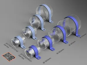 U-Pipe Strap Clamp-2 Holes 50/60/80/100mm Diameter