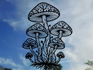 Mystic Forest Mushrooms 2D Wall Art