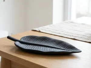 Black Leaf Tray - Minimalist Elegant Catchall