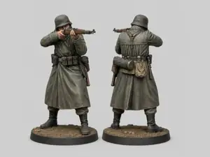 WW2 Tabletop Mini - German Infantry With Rifle