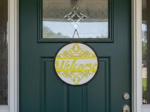 "Welcome" Türschild – Elegant "Welcome" Door Sign