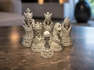 Duestere Schach Armee komplette Schachfiguren