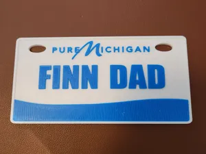 Customizable Text Michigan Bicycle License Plate
