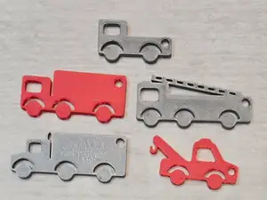 Trucks Keychain pack (Flatbed,American,fire,tow)