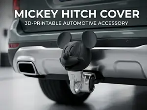 Cartoon Mouse Tow Bar Hitch Cover (50mm Standard)