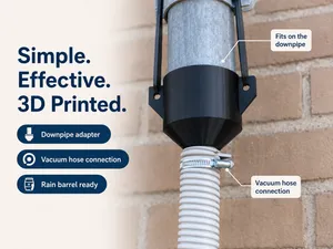 Rain Barrel Downpipe Adapter for Vacuum Hose