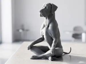 Meditating Great Dane Dog - Giant Zen Statue