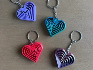 Fidget Heart Keychain