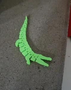 Flexi Articulated Croc Crocodile Print in Place