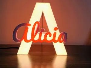 Parametric LED Initial & Name Lamp