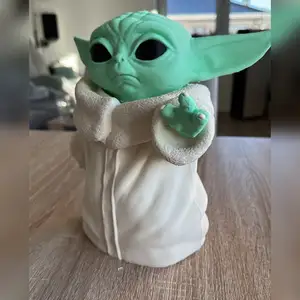 Star Wars Grogu Baby Yoda Sculpture Figure Multi Color Faster Print