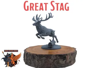 DnD TTRPG Great Stag Miniature