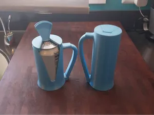 Plain 12oz can holder with lid, tall and normal