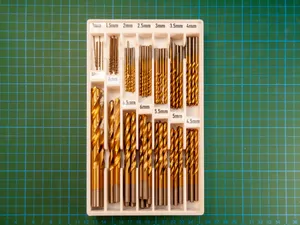 3x5 Gridfinity Drill storage box Metric 1-10mm