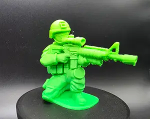 Kneeling Modern Army Man with M16