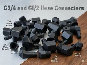 Rohrgewinde G3/4, G1/2, Gardena, Schlauch Adapter