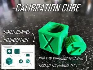Calibration Cube XYZ with bridging and thread test
