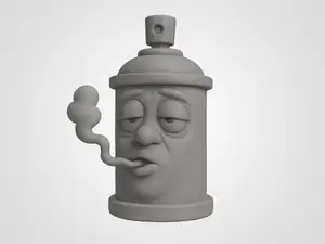 Half-Baked Spray Can Figurine | Graffiti Art Toy