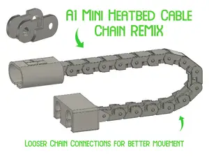 A1 Mini | Heatbed Cable Chain (Looser Movement)